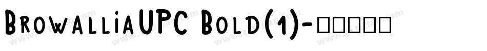 BrowalliaUPC Bold(1)字体转换